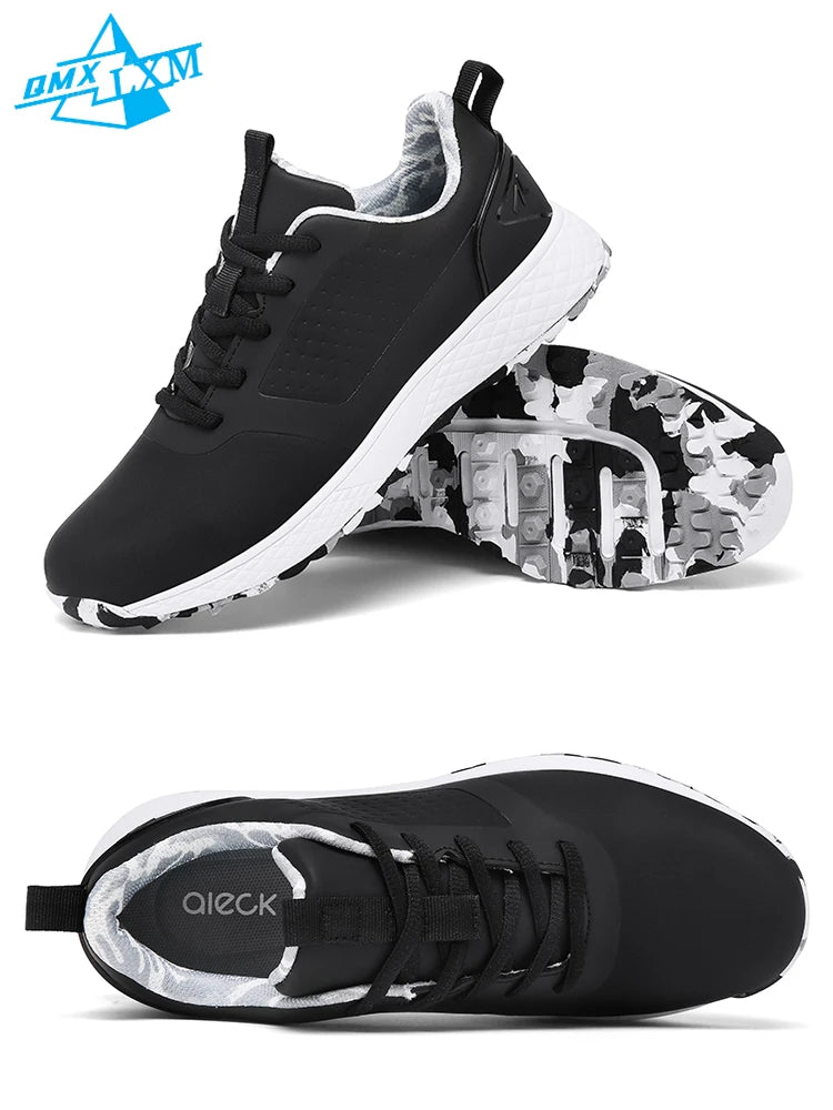 LiXingMing Damen-Golfschuhe in Pink, professionelle Golfer-Sportsneaker für Herren, rutschfeste spikelose Golf-Turf- und Walking-Schuhe