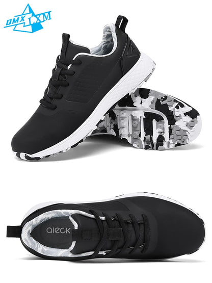 LiXingMing Damen-Golfschuhe in Pink, professionelle Golfer-Sportsneaker für Herren, rutschfeste spikelose Golf-Turf- und Walking-Schuhe