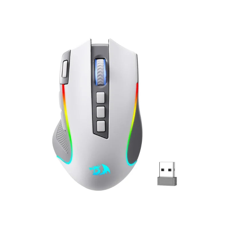 Mouse gaming Redragon M612 PRO RGB BT 2.4G, optic wireless, 8000 DPI, 9 butoane programabile, 7 moduri de iluminare, B