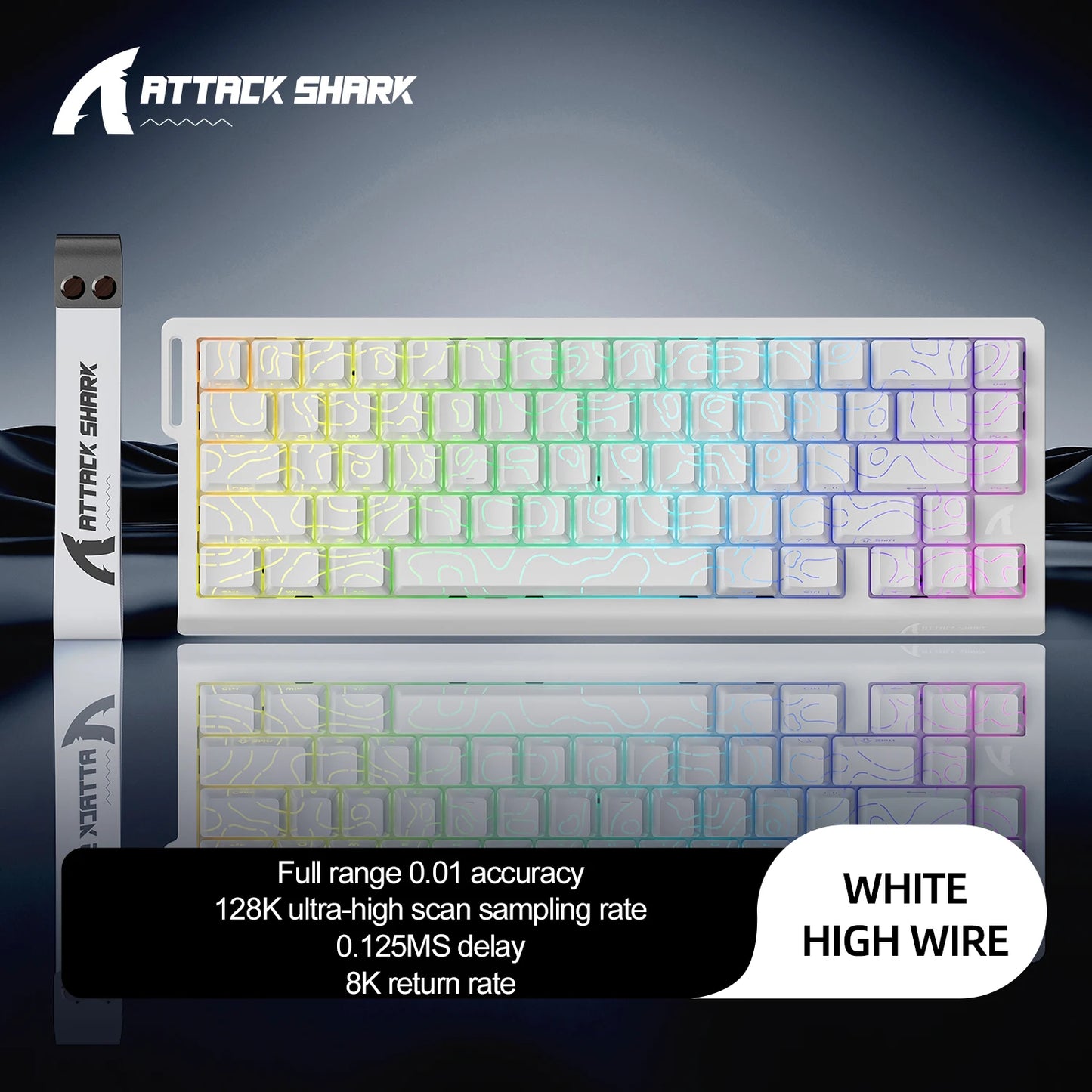 Tastiera da gaming magnetica ATTACK SHARK X68HE X68PRO HE e FREEWOLF F68 cablata F68Pro wireless per pro gaming 0.01mm Rapid Trigg