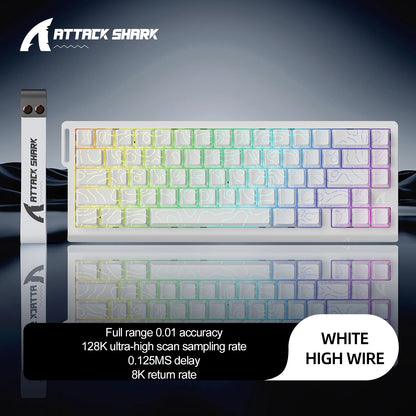 Tastiera da gaming magnetica ATTACK SHARK X68HE X68PRO HE e FREEWOLF F68 cablata F68Pro wireless per pro gaming 0.01mm Rapid Trigg