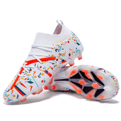 Chuteiras de Futebol Profissionais para Homem em Malha Respirável, Chuteiras Antiderrapantes Rápidas, Sapatilhas de Moda para Relva Artificial, Sapatos de Futebol Masculinos