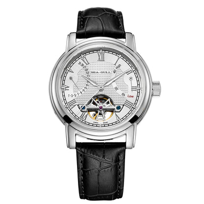 NEU Herren-Automatikuhr mit mechanischem Seagull ST25-Uhrwerk, modische Herrenarmbanduhr mit skelettierter Unruh, Casual-Business-Uhr 819.624