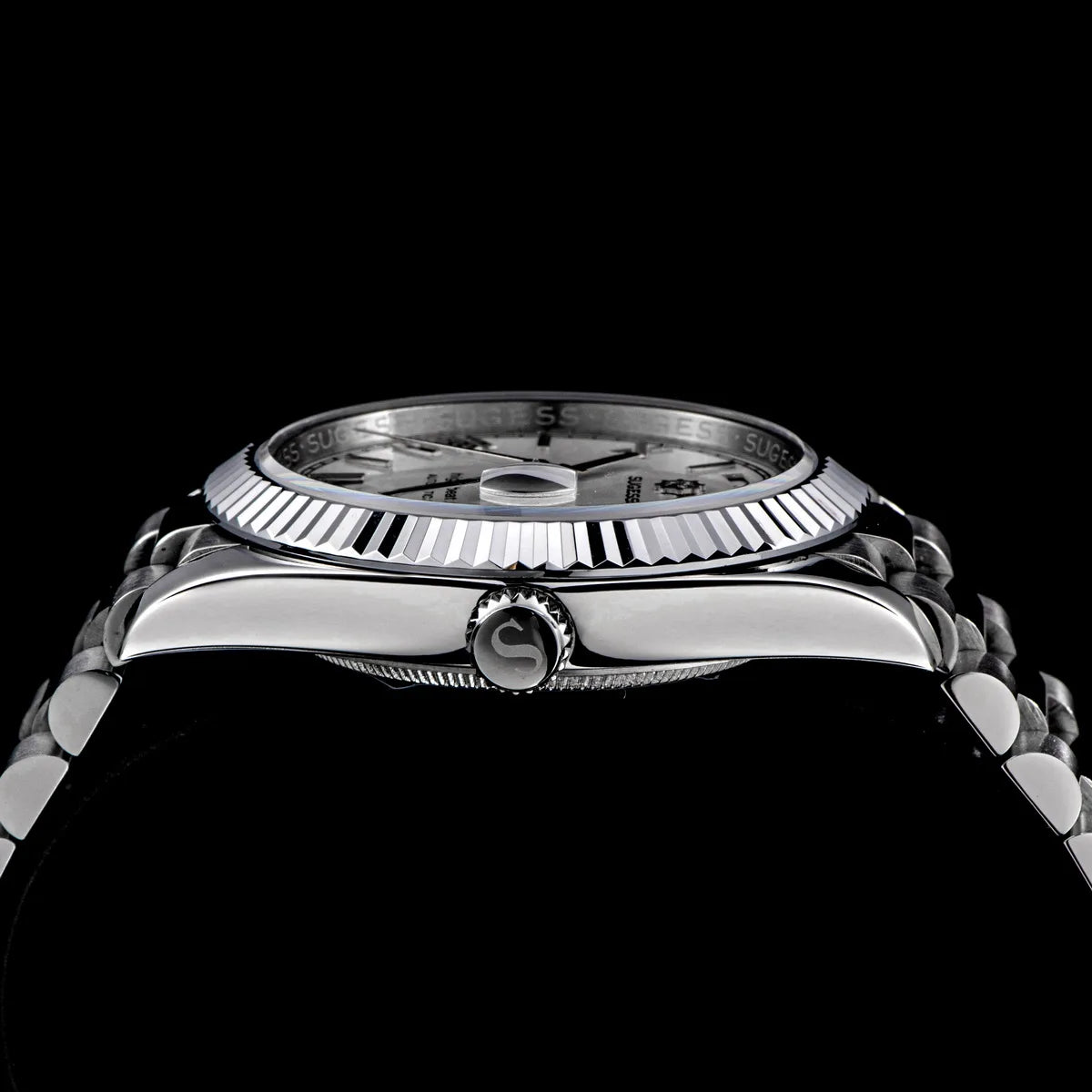 Sugess 40mm Men's Watches Automatic Date Mechanical Day Wristwatch Peacock SL3034 Movement Sapphire Waterproof Luxury Retro New