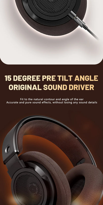 Philips SHP9500CY HiFi Open-Back Headphones Ultra-Comfortable Over-Ear Design Crisp Clear Sound Lightweight & Durable Build