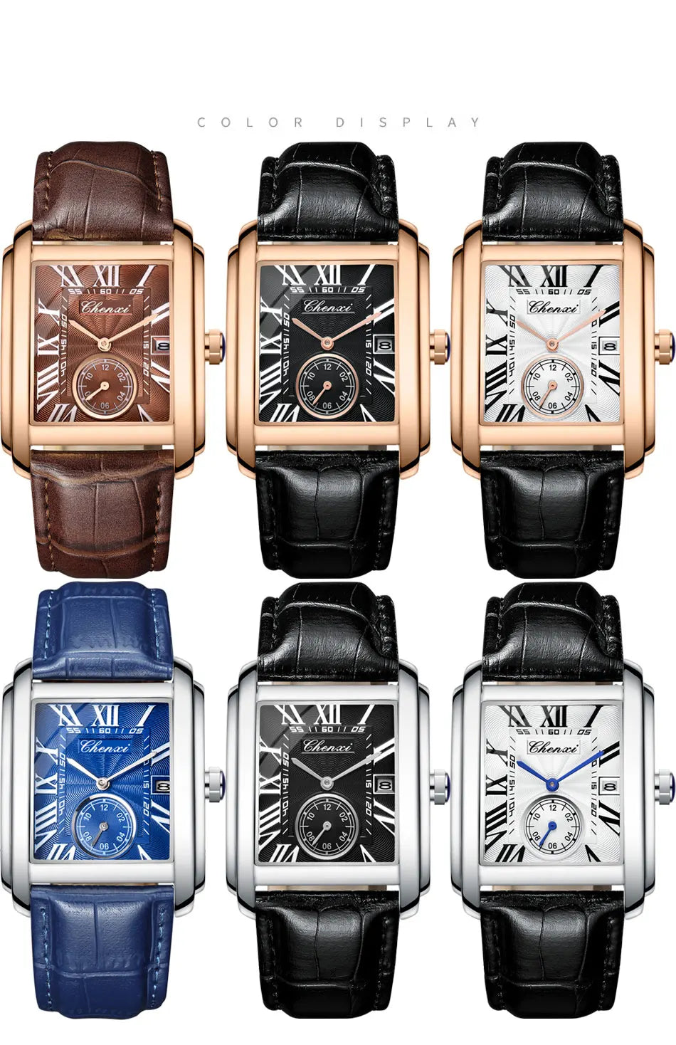 CHENXI 8216 Hot Selling Top Brand Business Men's Watch Quartz Military Calendar Waterproof Men's Leather Strap Elegant Clock