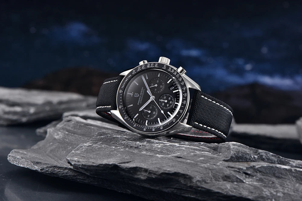 PAGANI DESIGN 2026 New Moon Watch Retro Luxury Quartz Watches For Men Stainless steel Luminous waterproof Sport Chronograph Man