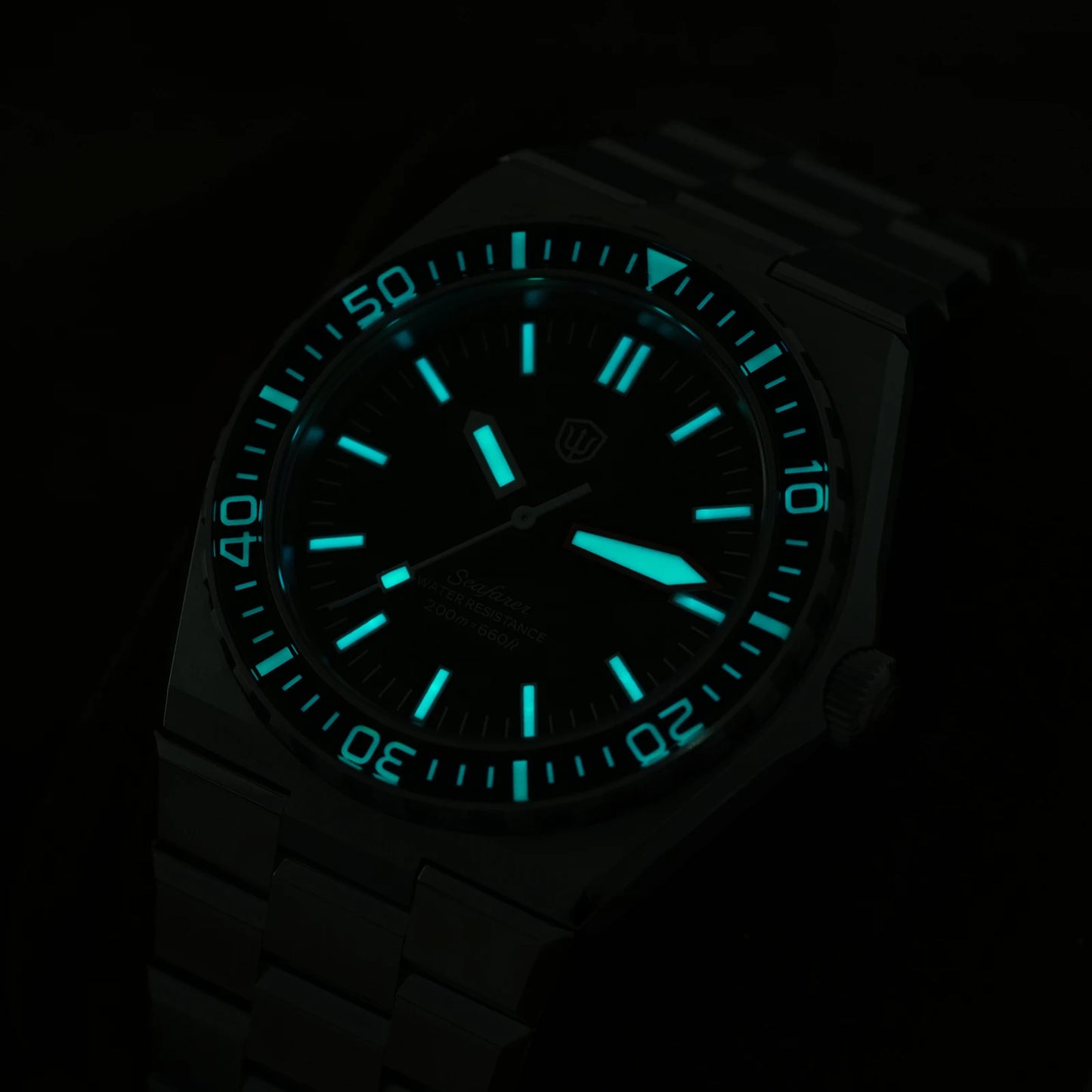 Watchdives WD0017 41mm Men Watch Ronda 515 VH31 Sweep Second Quartz Watches Sapphire Crystal 200M Waterproof Stainless Steel