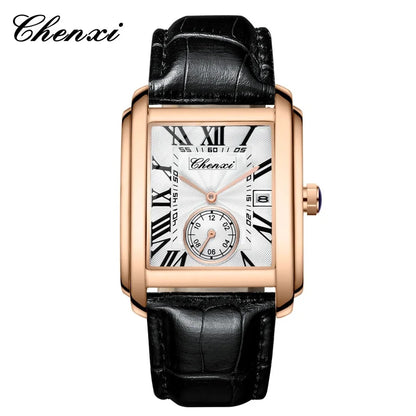 CHENXI 8216 Hot Selling Top Brand Business Men's Watch Quartz Military Calendar Waterproof Men's Leather Strap Elegant Clock