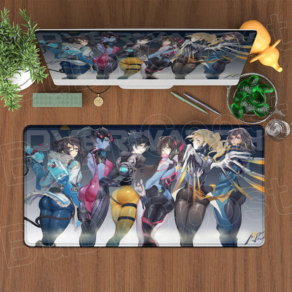 Large XXL DIY Cool  Overwatch Mouse Pad Keyboard Table Gaming Accessories Non-Slip Rubber Edge locking spped Laptop Rug desk Mat