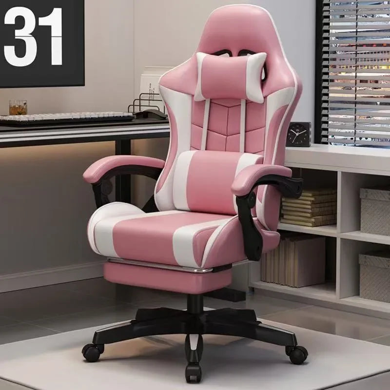 Chaise de jeu ergonomique pour ordinateur à domicile, chaise rotative pour diffusion en direct de célébrités d'Internet, chaise inclinable pour sédentarité à domicile