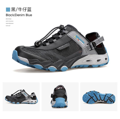 HUMTTO Herren-Wasserschuhe für Outdoor-Trekking, Waten und Aqua-Aktivitäten – atmungsaktive Mesh-Sneaker, schnelltrocknend, knöchelhoch, rutschfest, für Damen und Herren
