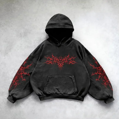 American Y2K New Hip Hop Trend Retro Hoodie Women Street Casual Loose Joker Vintage Sweatshirt Unisex Fleece Padded Warm Hoodie
