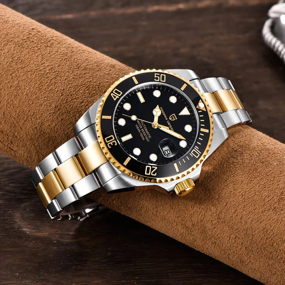 New PAGANI DESIGN Diving Automatic Mechanical Watch Luxury Sports Waterproof Watch Stainless Steel Sapphire Luminous Watch for Men