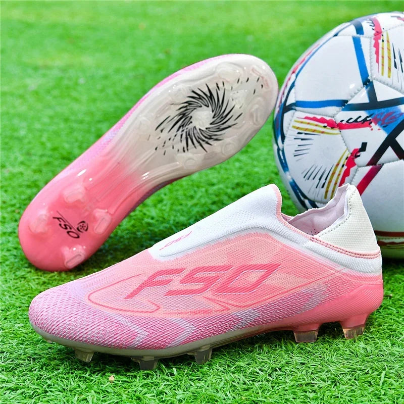 Nouvelles chaussures de football pour hommes, chaussures de sport, chaussures de football de haute qualité, ultralégères, chaussures de futsal, haute tige, respirantes, antidérapantes, pour match en extérieur