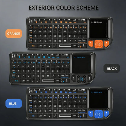 MRSVI Mini Keyboard A8 PLUS, tastiera wireless retroilluminata 2.4GHz e Bluetooth5.0 con touchpad per Android TV Box, Mac, laptop, Windows