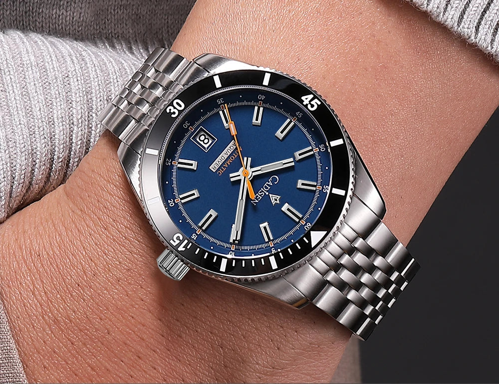 NEW 2025 CADISEN Mens Watches Mechanical Wristwatch For Men Automatic Watch Men Japan 8215 Ceramic Bezel 10Bar Waterproof Clock