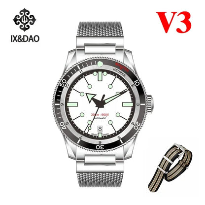 IX&DAO IPOSE Watch 5303 ETA-2824 Movement Automatic Mechanical GMT Sport Retro Diving Casual Dress 200m Waterproof Men Watches