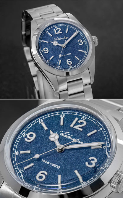 ADDIESDIVE 36mm Hot Sale Men's Watch AD2518 Bubble Mirror Glass 316L Stainless Steel Reloj Hombre 100m Waterproof Quartz Watches
