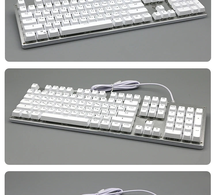 104 teclas retroiluminadas coreanas, francesas, rusas, españolas y alemanas para teclado mecánico con interruptores MX, perfil OEM, teclas ABS DIY