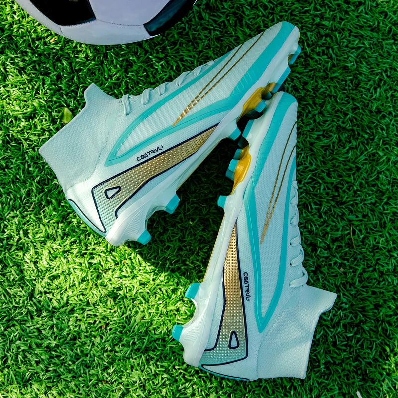 Chaussures de football montantes pour hommes, crampons longs, chaussures de football pour adultes, légères, entraînement sportif professionnel