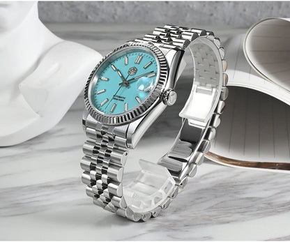 San Martin 36.5mm Men's Dress Watch Top Brand Luxury Automatic Mechanical Fashion Couples Watches Sapphire Waterproof 100m BGW9