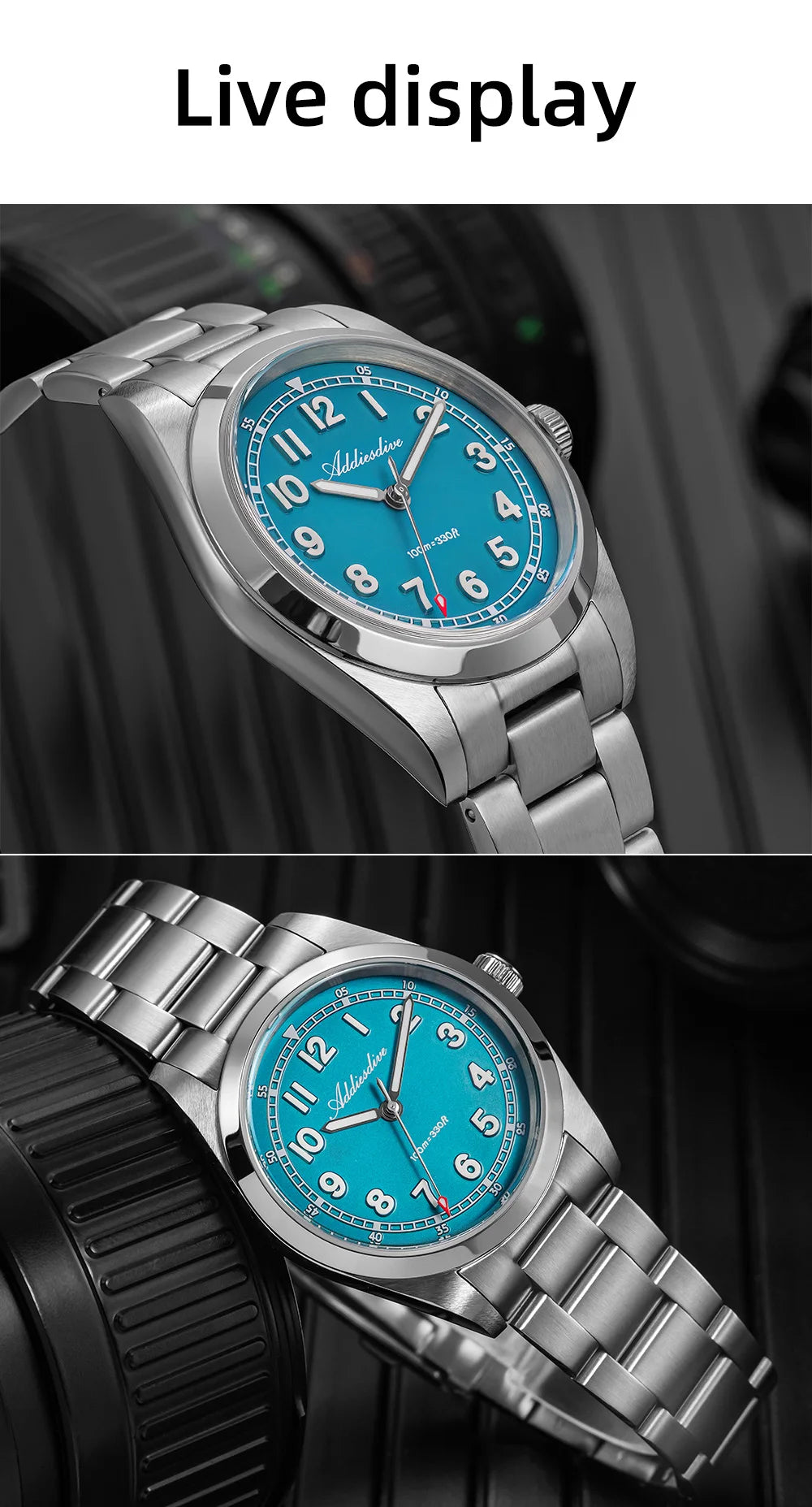 ADDIESDIVE 2026 New Men's Luxury Quartz Watch 100m Water Resistance Sapphire Crystal Japanese Movement BGW9 Blue Lume AD2521