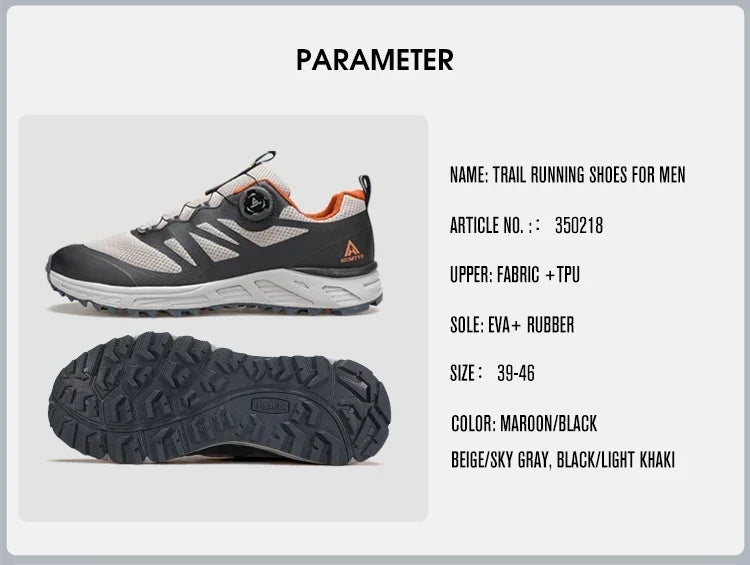 HUMTTO Breathable Trail Running Shoes for Men Black Men's Sports Shoes Cushioning Sneakers Man Luxury Designer Casual Trainers