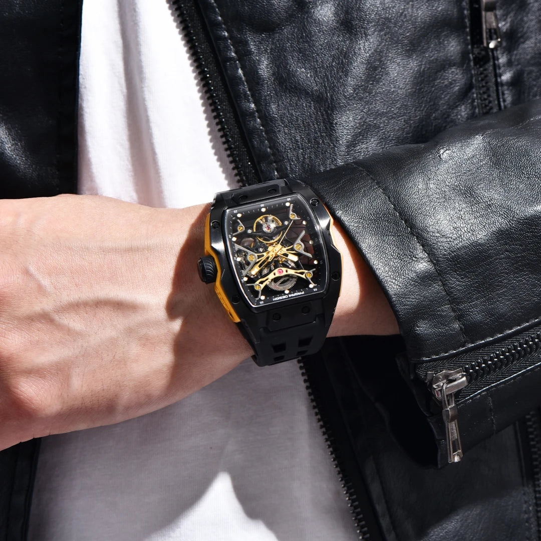 PAGANI DESIGN New Men's Watch Luxury Sapphire Crystal Stainless Steel Automatic Mechanical Watch Business Casual Skeleton Dial