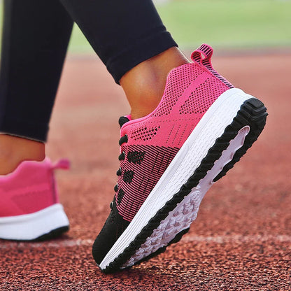Damen-Flache Schuhe, Schnürschuhe, Freizeitsneaker, Damenschuhe, weiche Zapatos Mujer, große Größen