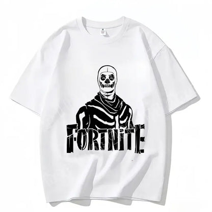 Fortnite Crew Neck T Shirt Unisex Adult Game Dance Fashion New Pure Cotton Short Sleeve Tops Perfect for Casual Wear Vacations