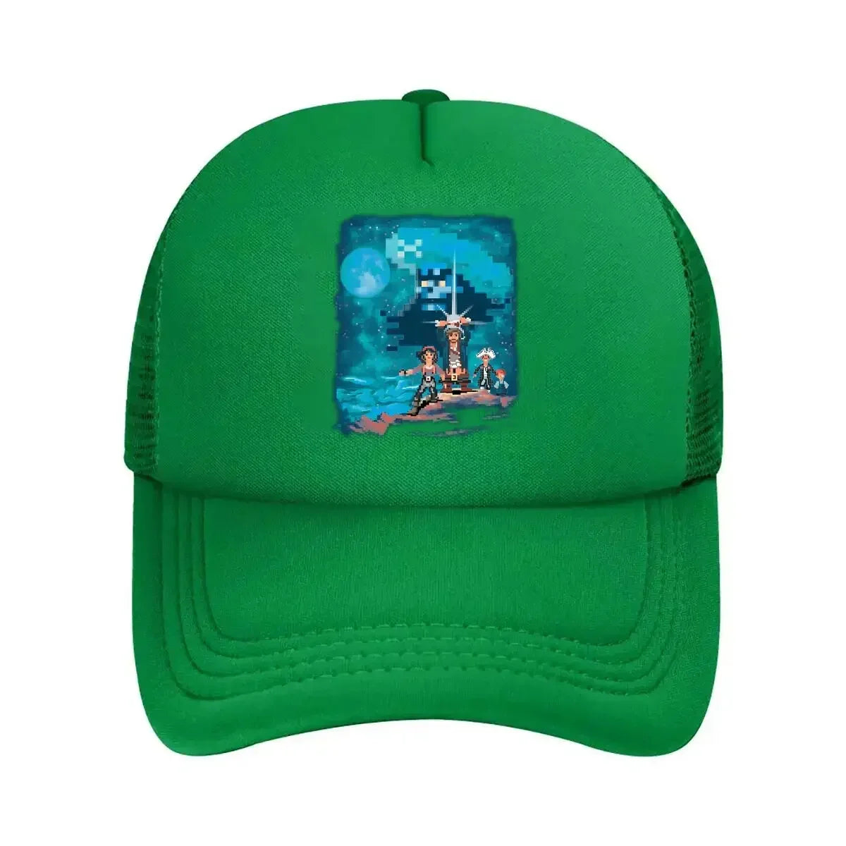 Pixel Adventure Retro, 8 - Bit - Style Character Graphic Art Design Mesh Baseball Cap