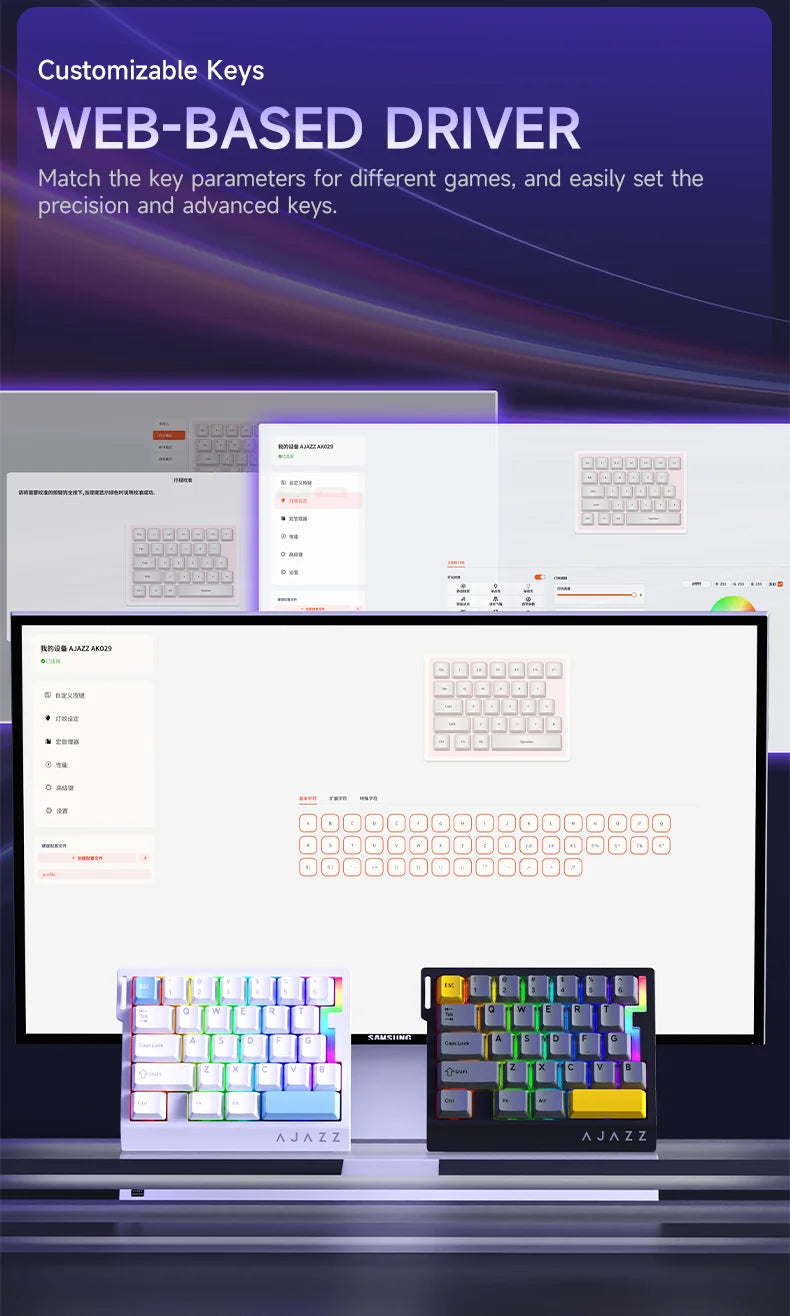 AJAZZ AK029 Wired One Handed Keyboard HE Magnetic Switch 8000Hz 29 Keys RGB Mini Gaming Mechanical Keyboard for PC Gamer