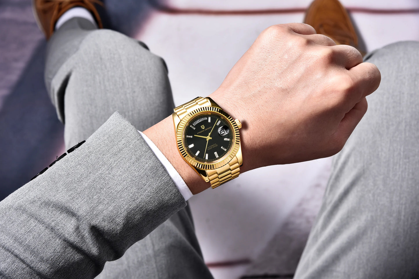 PAGANI DESIGN Men's Watches DD40 Gold White Luxury Automatic Watch Men Japan Movt Date Week Mechanical Watches For Men 2026 New
