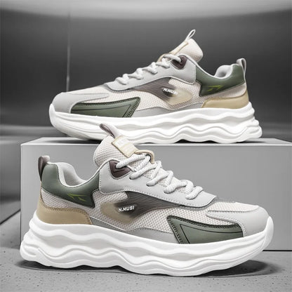 High Quality Casual Leather Shoes for Men 2026 New Autumn Lightweight Outdoor Shoes Fashion Thick Bottom Anti-Skid Walking Shoes