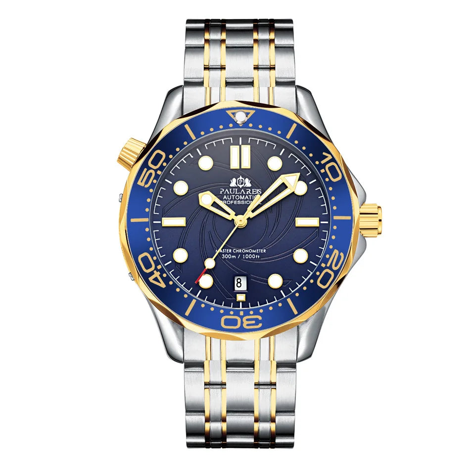 Luxury Automatic Watch for Men Stainless Steel Waterproof Calendar Mechanical Watches Fashion Casual Mens Watches Reloj Hombre