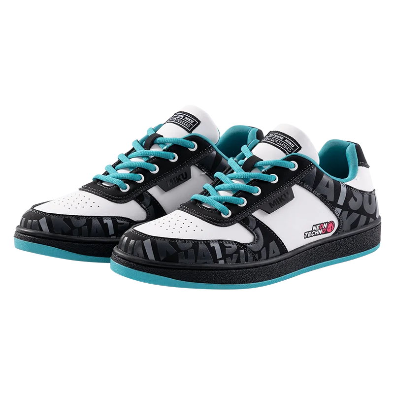 Moeyu Hatsune Miku Shoes for Women and Men Vocaloid Cosplay Anime Sneakers Tennis Lace-Up Sport Athletic Running Casual Shoes