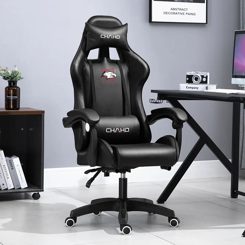 2025 New Computer Chair Green Gaming Chair PU Leather Office Swivel Chair Lift Bedroom Furniture Fashion Sillas Gamer Chair