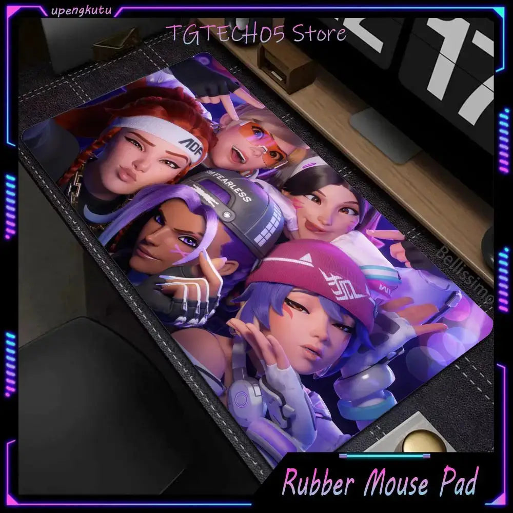 Large Overwatch PC Gamer Cabinet Mouse Pad Cute Pink Keyboard Expansion Pad Laptop Gaming Accessories Desk Mat Kawaii HD Carpet