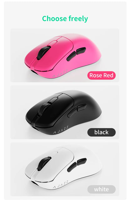 Mouse wireless AJAZZ AJ179 NL Star Flash Version, 3 modalità, bassa latenza, lunga autonomia, leggero e personalizzato, per ufficio e gaming