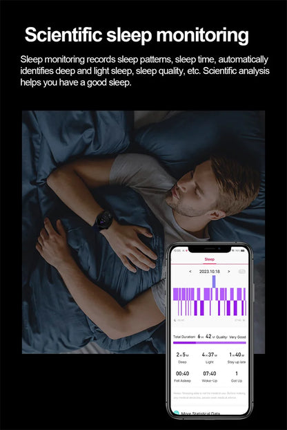 2025 New Smart Watch For Men Health ECG+HRV Blood Oxygen Uric Acid Fitness Sport Tracker Watches body fat Sleep Call Smartwatch