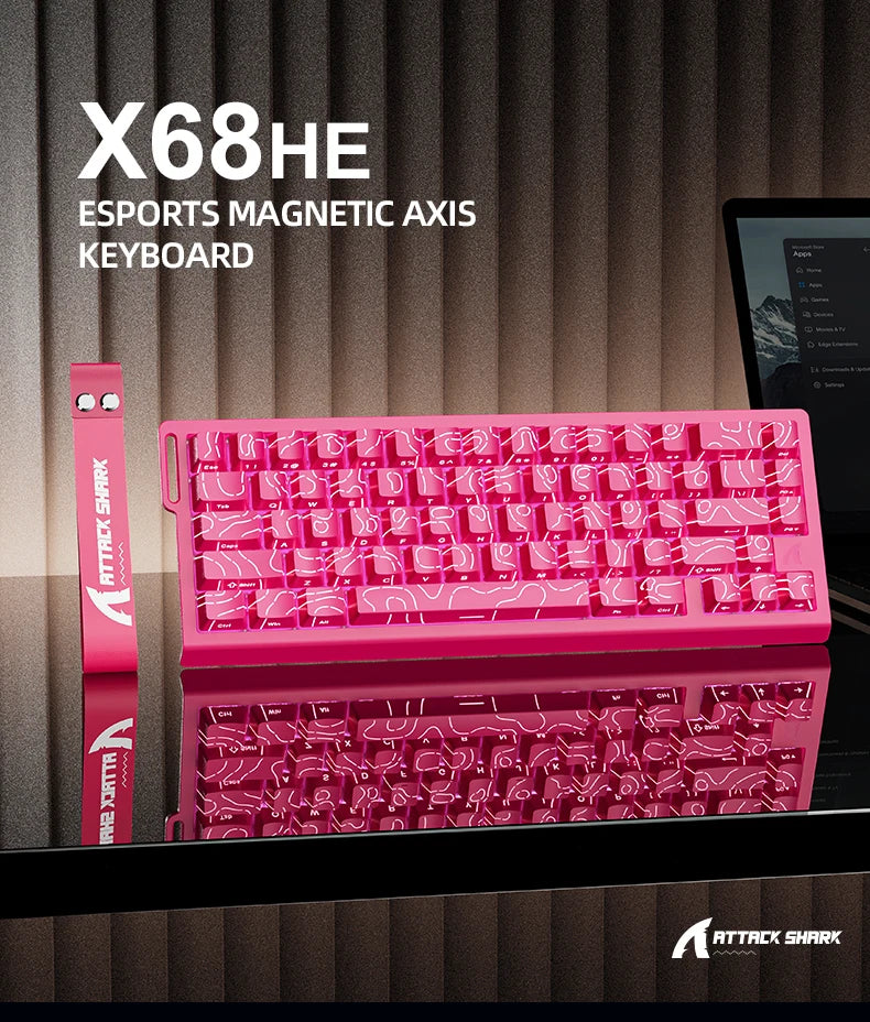 Magnetic Switch Keyboard ATTACK SHARK X68HE X68PRO HE and FREEWOLF F68 Wired F68Pro Wireless for Pro Gaming 0.01mm Rapid Trigger