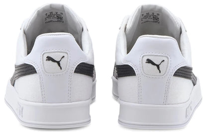 Baskets Puma Smash Vulc en toile, blanches et noires, 374754-01