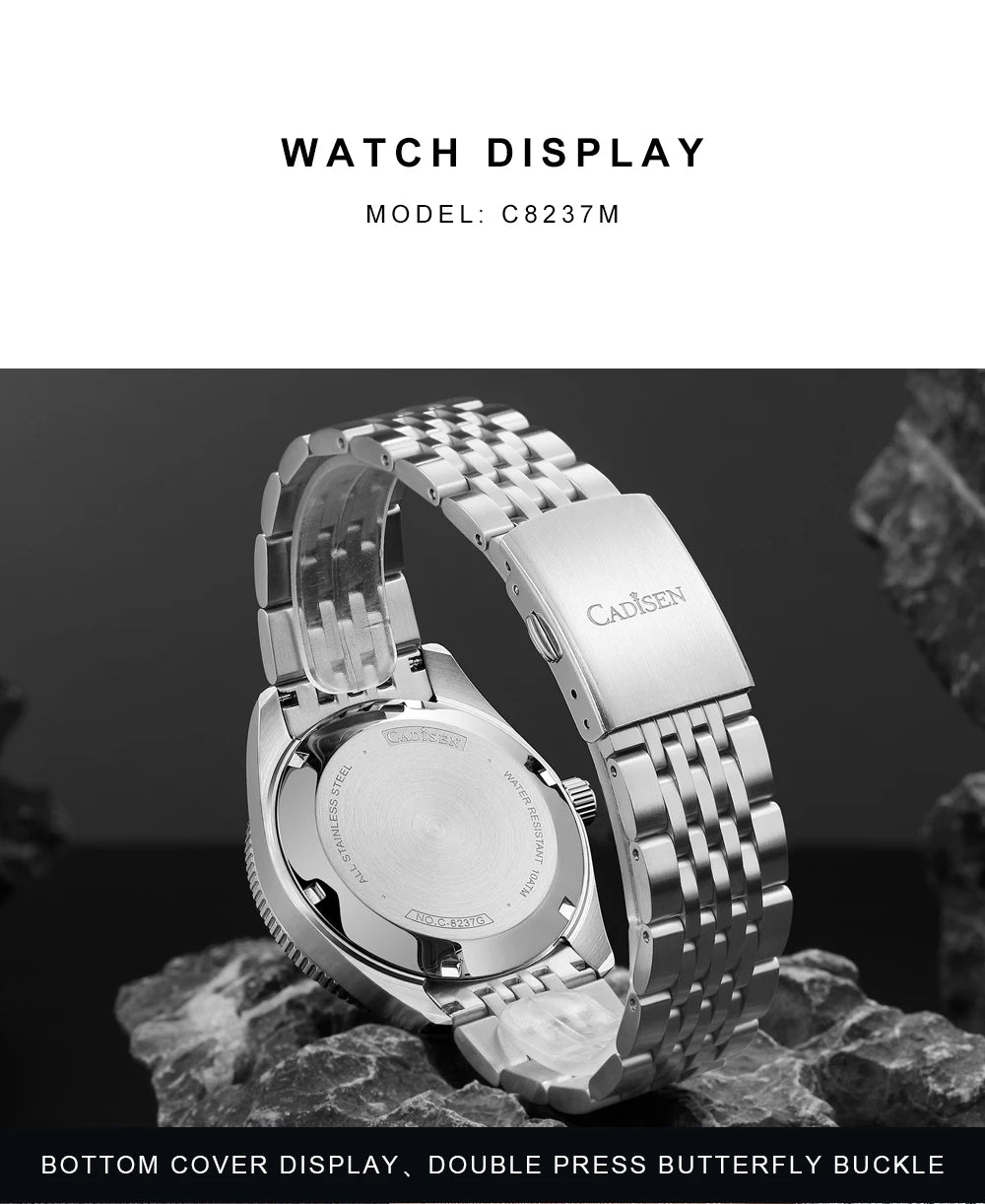 NEW 2025 CADISEN Mens Watches Mechanical Wristwatch For Men Automatic Watch Men Japan 8215 Ceramic Bezel 10Bar Waterproof Clock