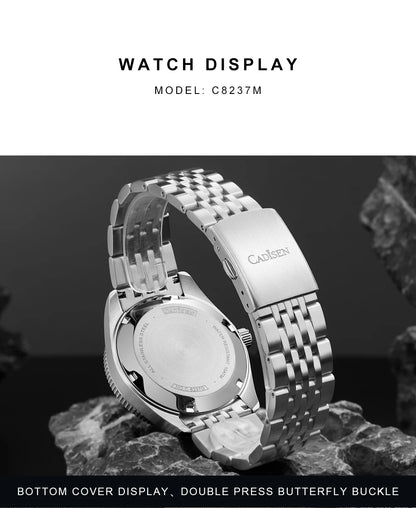 NEW 2025 CADISEN Mens Watches Mechanical Wristwatch For Men Automatic Watch Men Japan 8215 Ceramic Bezel 10Bar Waterproof Clock