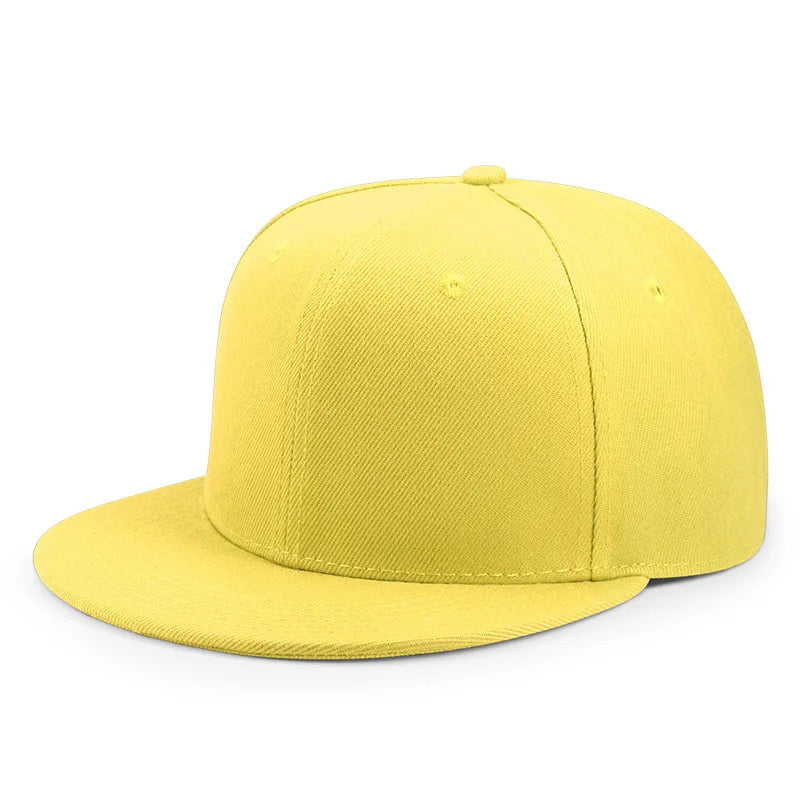 Partihandel 40 färger Justerbara platta snapback-kepsar med skärm Dam Mode Polyester Enfärgad basebollkeps Herr Hiphop Blank sportkeps
