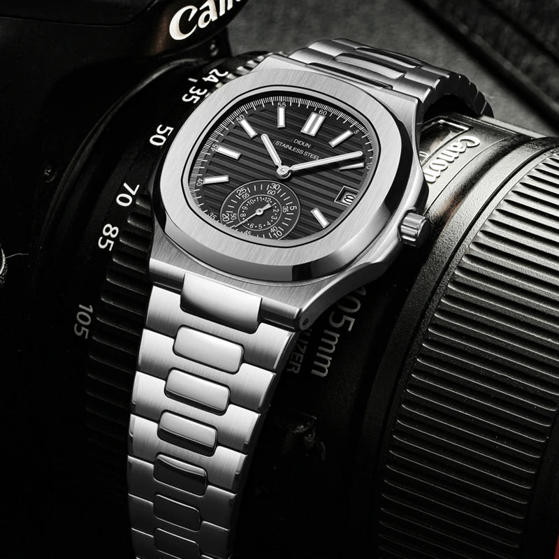 Men Watches TOP Luxury Brand Chronograph Sports Clock Men Quartz Stainless Steel Watch Male Business Wristwatch Waterproof