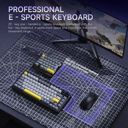 AJAZZ AK029 Wired One Handed Keyboard HE Magnetic Switch 8000Hz 29 Keys RGB Mini Gaming Mechanical Keyboard for PC Gamer