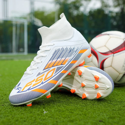 Nouvelles chaussures de football pour hommes, antidérapantes TF/FG, chaussures de sport confortables pour garçons et femmes, chaussures de sport à la cheville, chaussures de football professionnelles, baskets