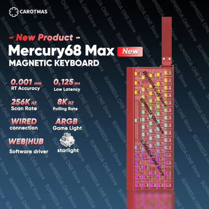 IROK Carotmas Mercury68 Max mars68 pro Mercury 68 teclado mecánico magnético gaming Rapid Trigge 0.001 8K con cable para gamers
